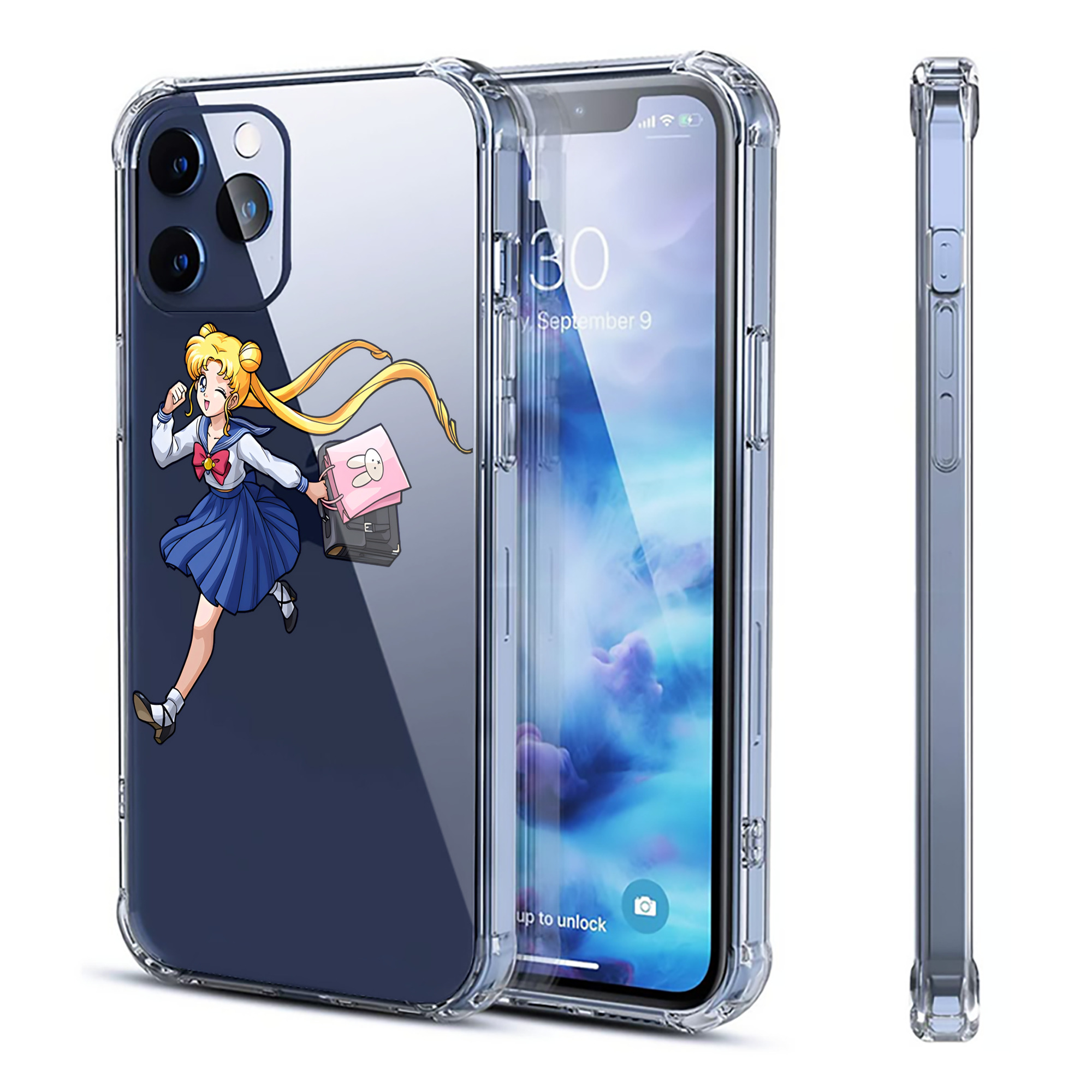 （画像用） 美少女戦士セーラームーン 愛野 美奈子 あいの みなこ Sailor Moon Aino Minako 【iPhone 12シリーズ対応】透明スマホケース（クリアソフトケース）
